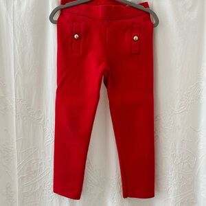 Janie and Jack Red Pants with gold detail 3T